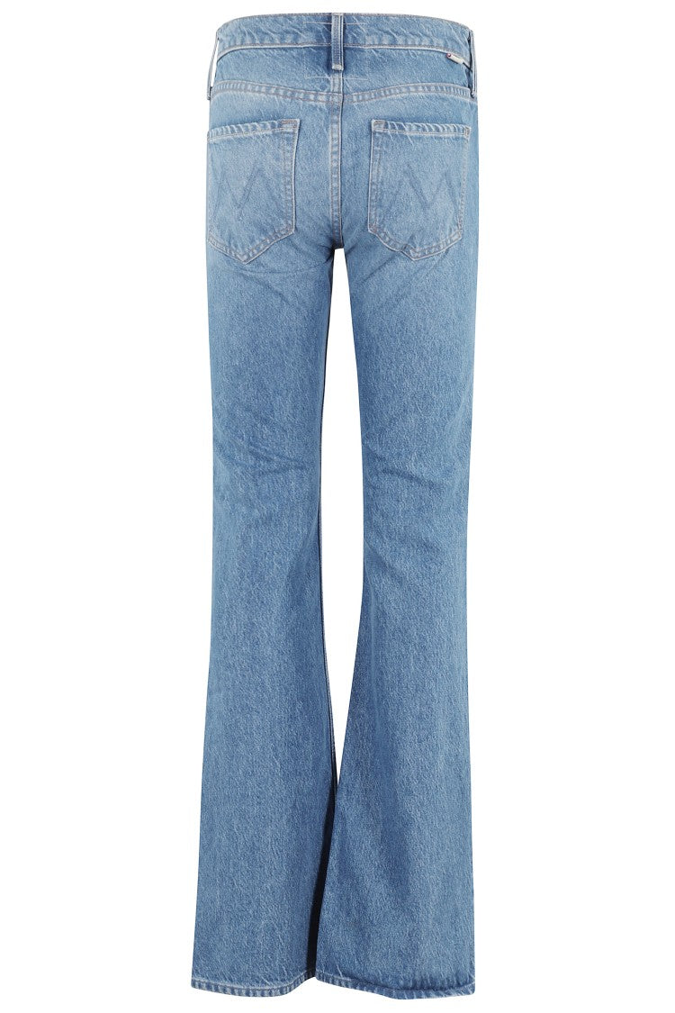 Mother Light Blue Bootcut Jeans With Classic Five-Pocket Design