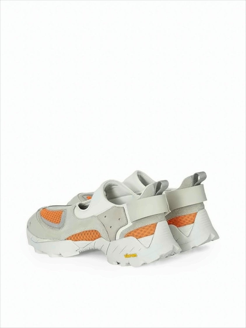 Roa Sporty White Sneakers With Calf Leather Accents