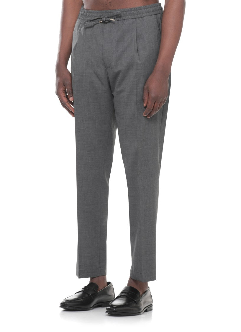 Briglia 1949 Grey Wimbledons Wool Straight-Leg Pants