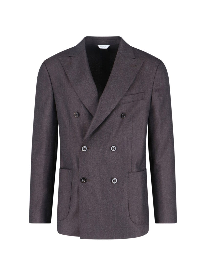 Boglioli Tailored Brown Jacket With Structured Silhouette