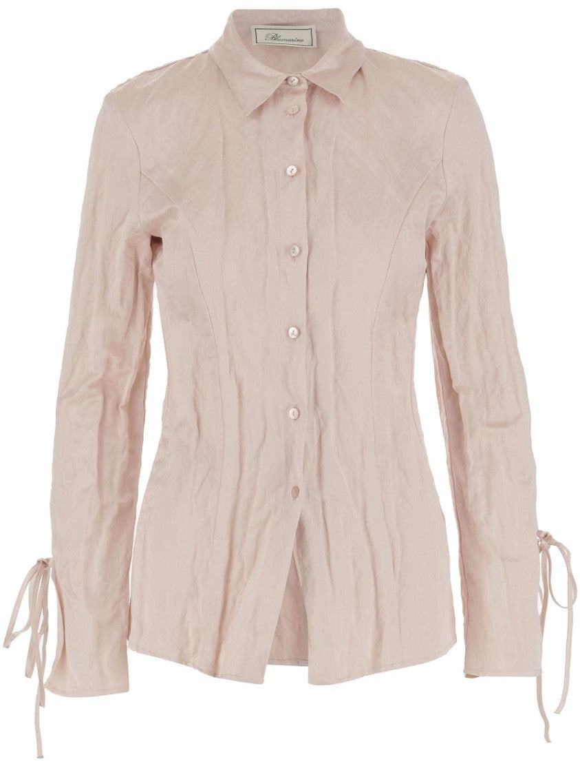 Blumarine Crinkled Satin Shirt
