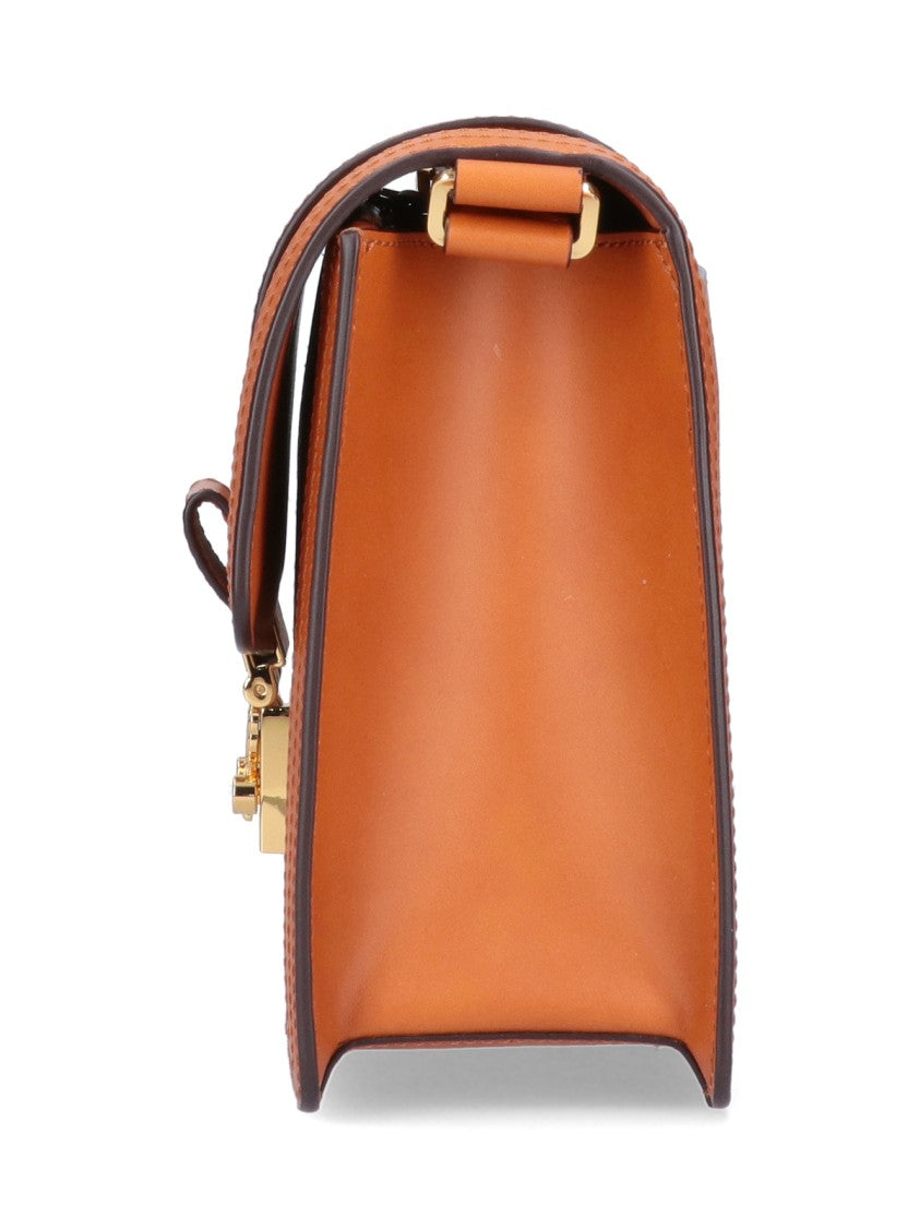 Mcm Brown Tracy Visetos Logo Shoulder Bag