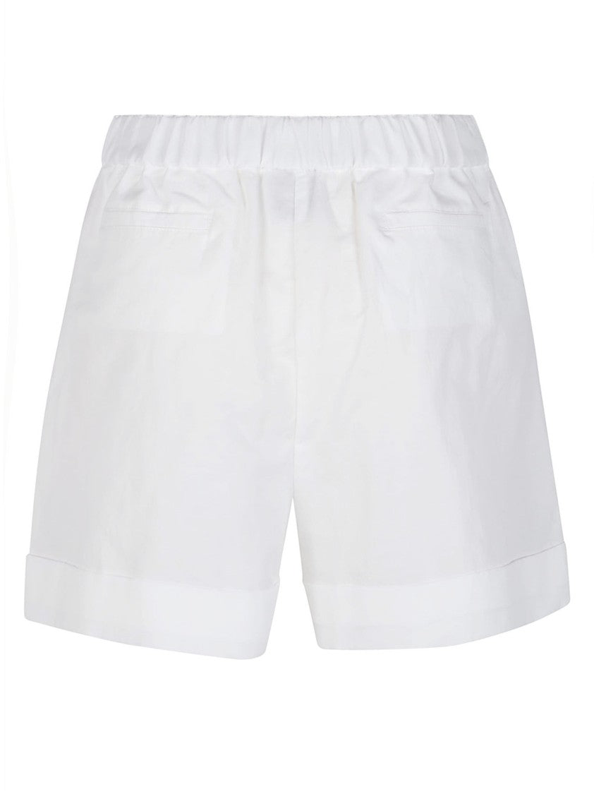 Pinko Primula High-Waisted Cotton-Linen Blend Shorts