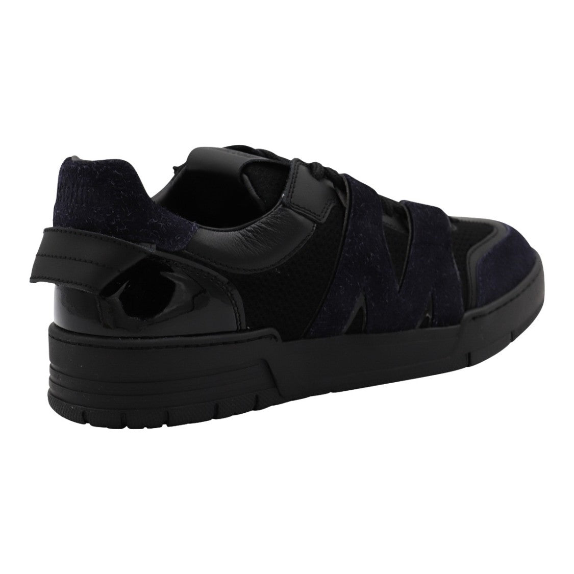 Moschino Sporty Black Sneakers With Bold Fuzzy Detail