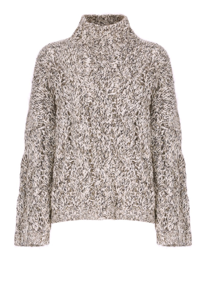 Brunello Cucinelli Ivory Wool And Cashmere Sweater