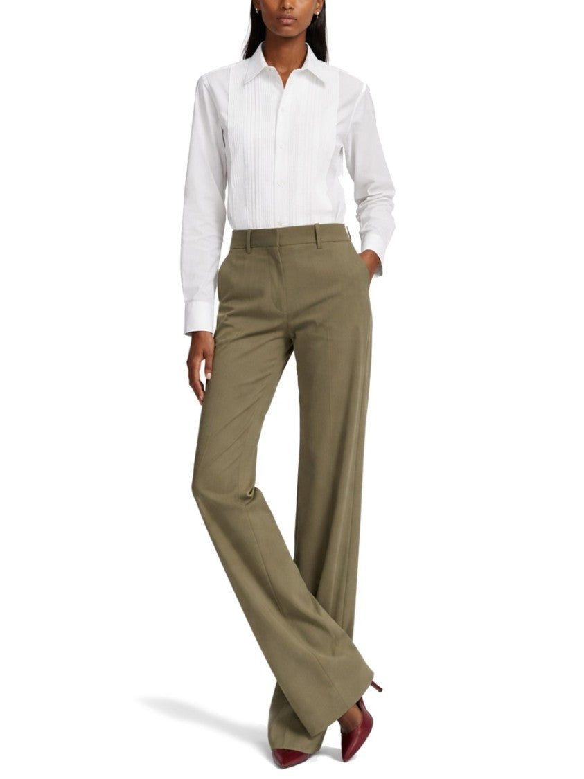 Victoria Beckham Mid-Rise Slight Wide Pants