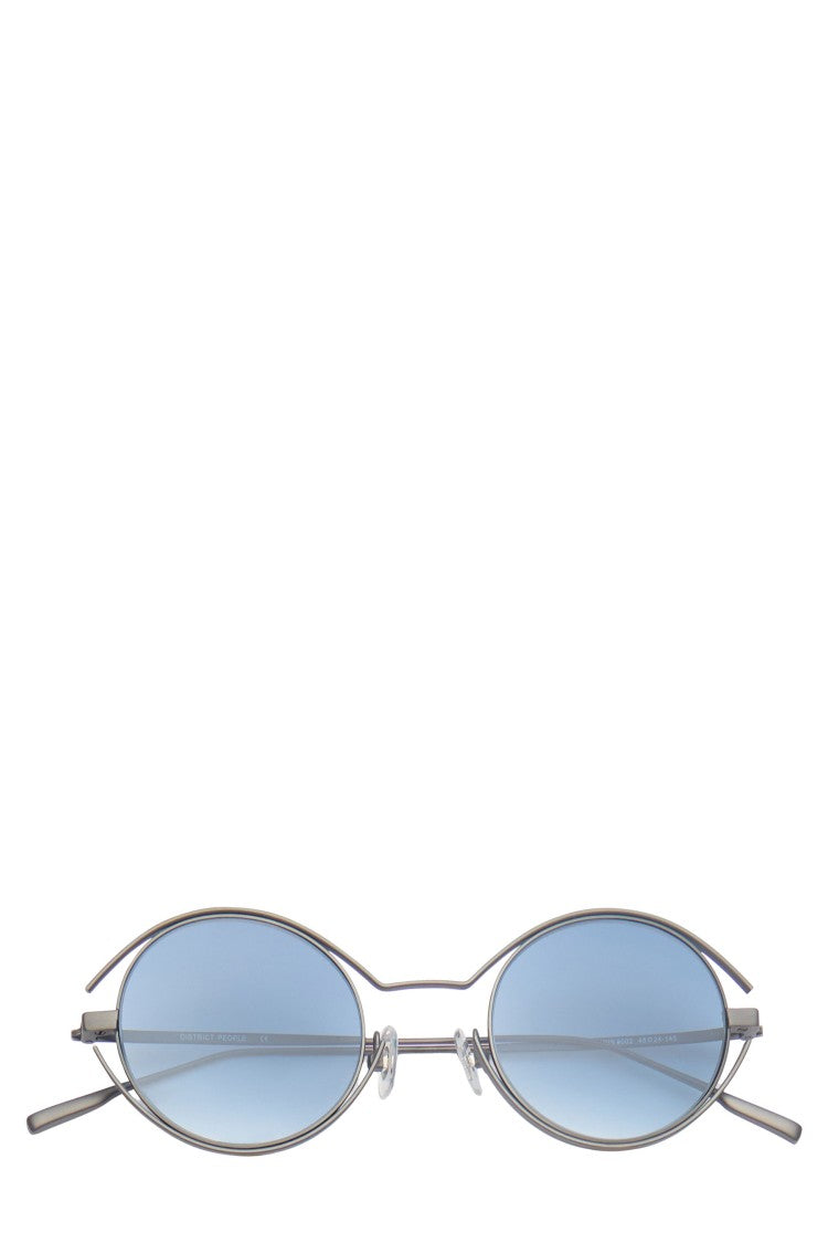 District People Bugis Gunmetal Oval Blue Gradient Lens Sunglasses