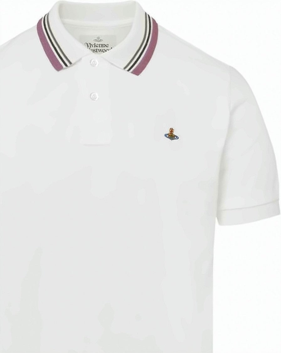 Vivienne Westwood Short-Sleeved Polo Shirt With Contrasting Stripes