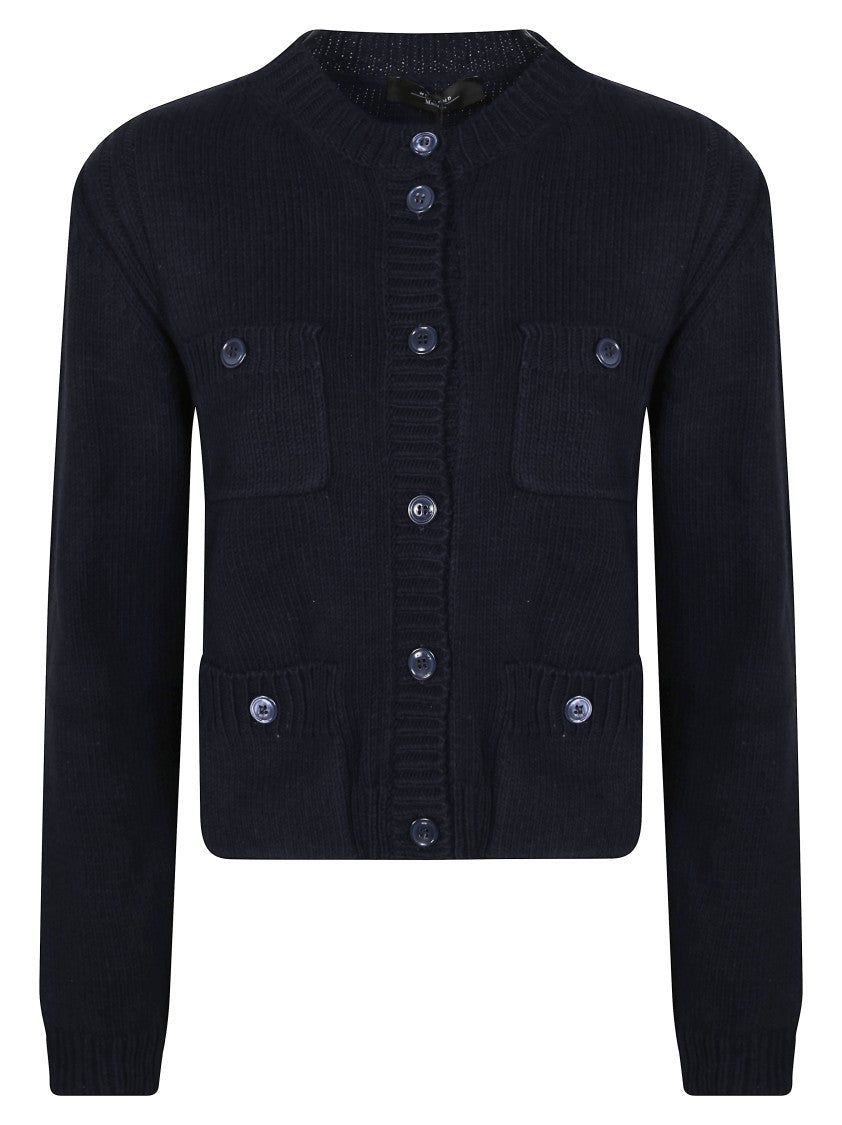 Max Mara Ribbed Cardigan With Button-Up Front And Classic Silhouette