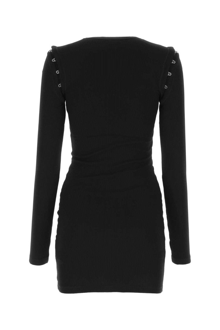 Dion Lee Black Stretch Cotton Mini Dress