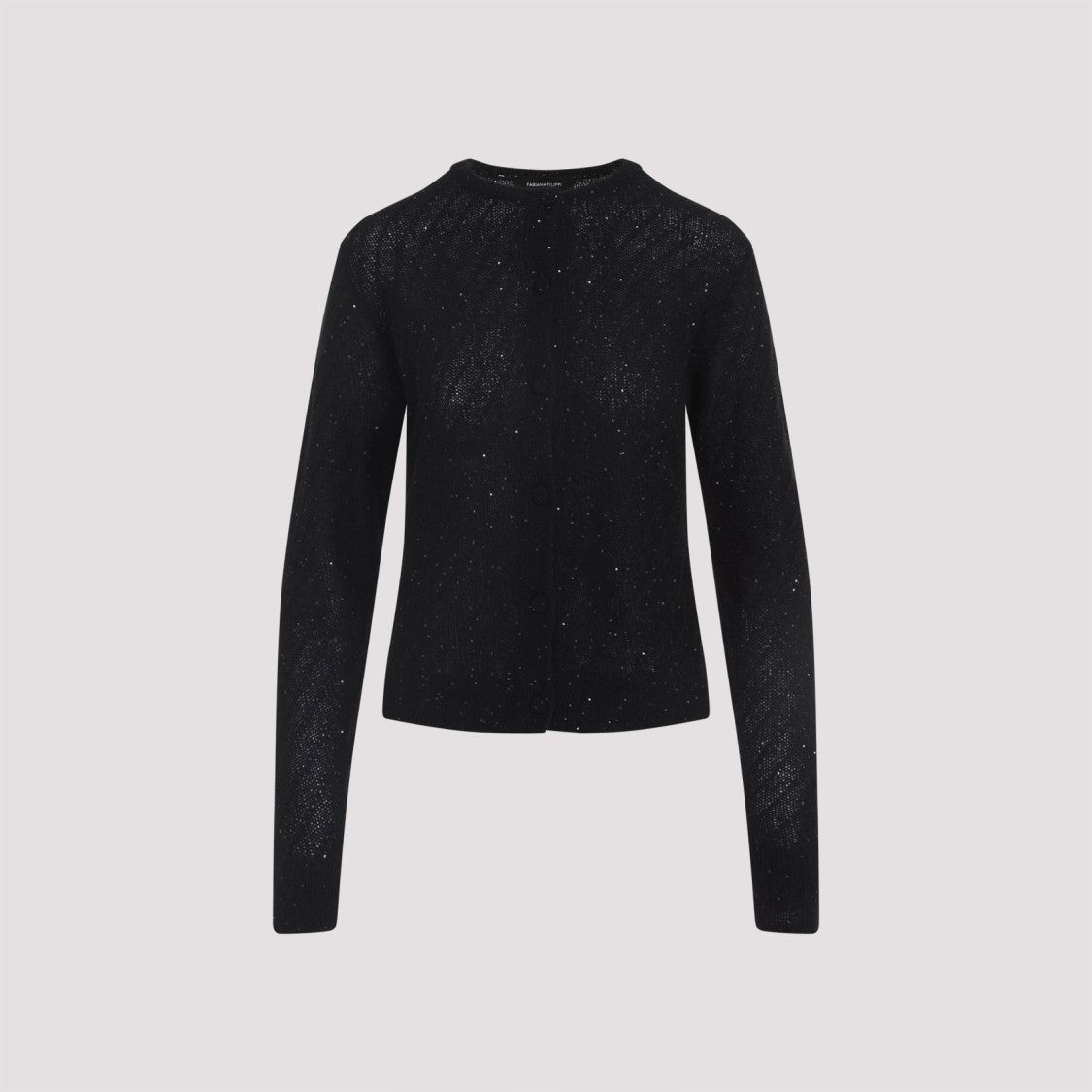 Fabiana Filippi Black Virgin Wool Cardigan