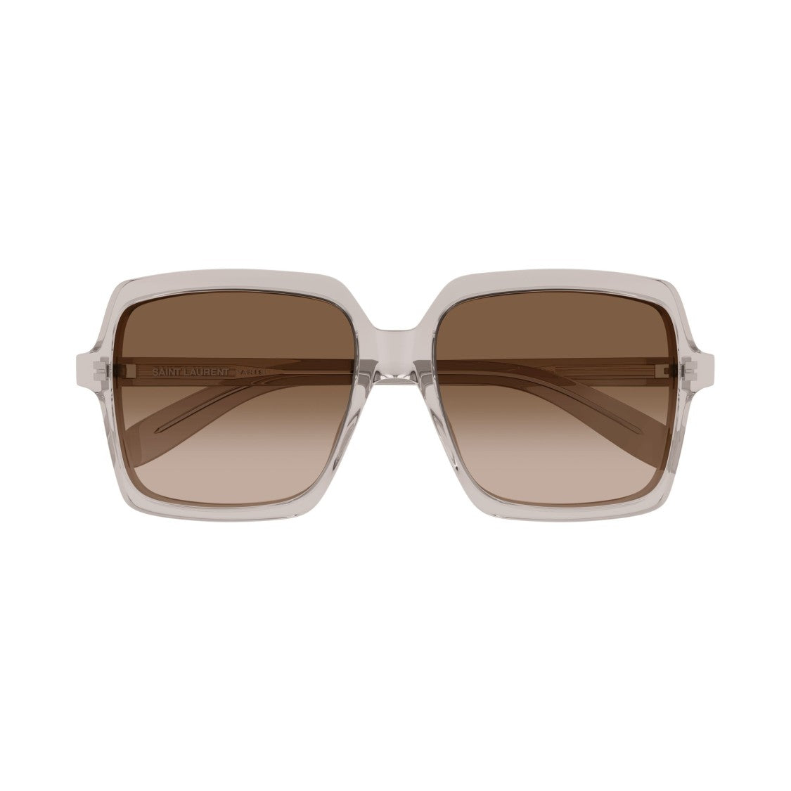 Saint Laurent Oversized Square Sunglasses In Translucent Recycled Acetate