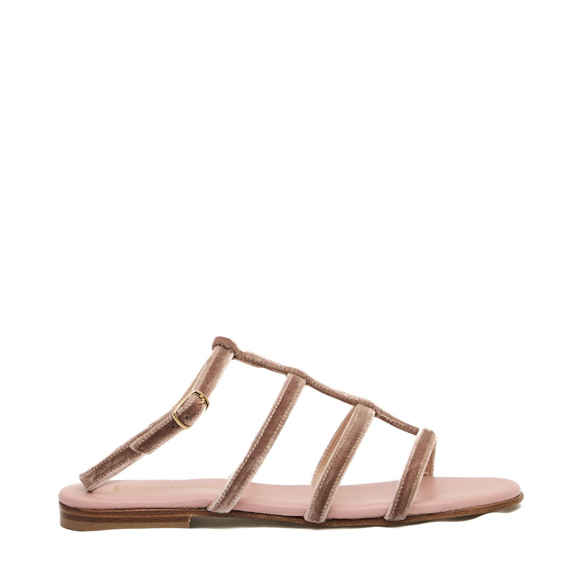 Paola Fiorenza Powder Pink Velvet Sandal