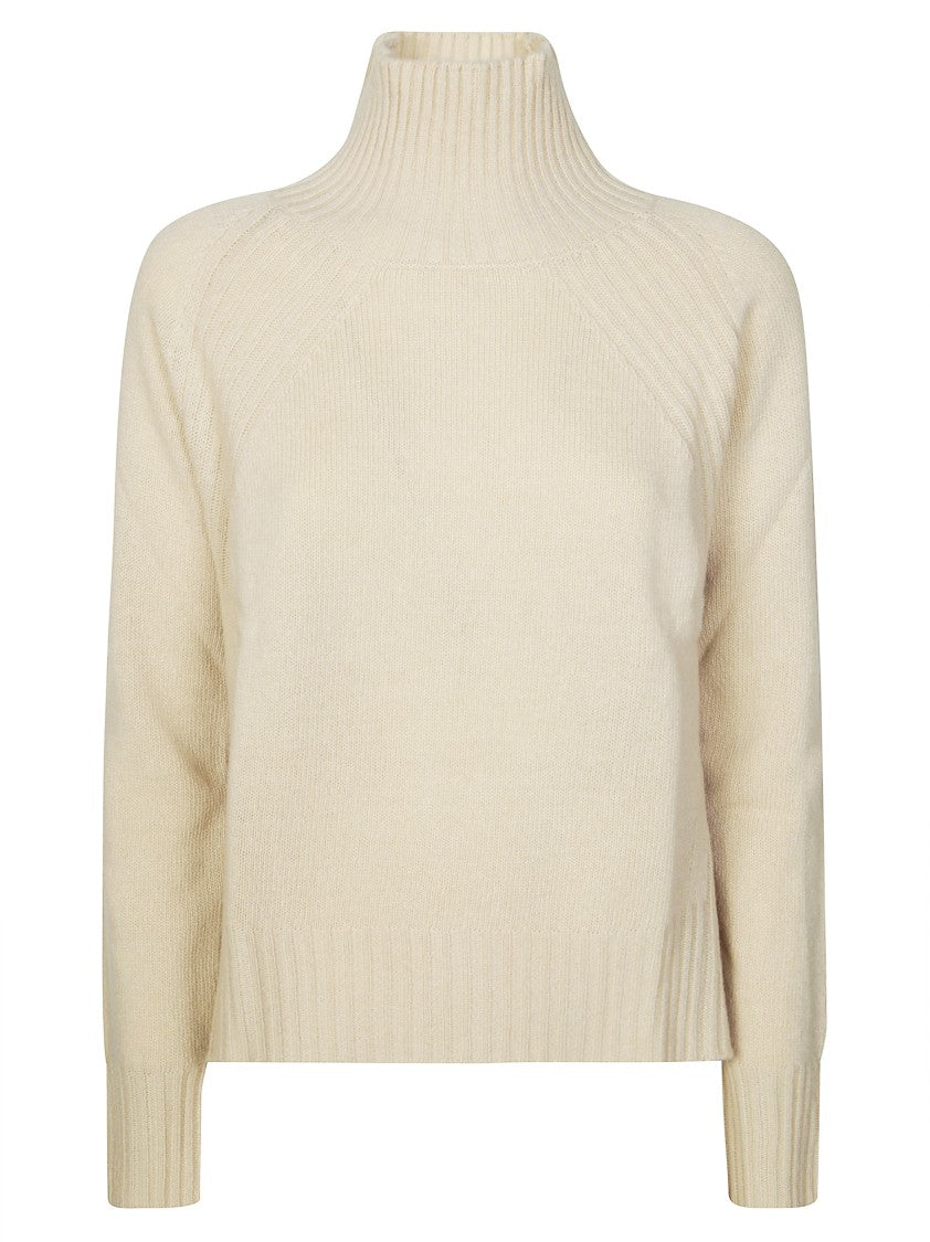 Dondup High Neck Relaxed Fit Sweater With Ribbed Detailing
