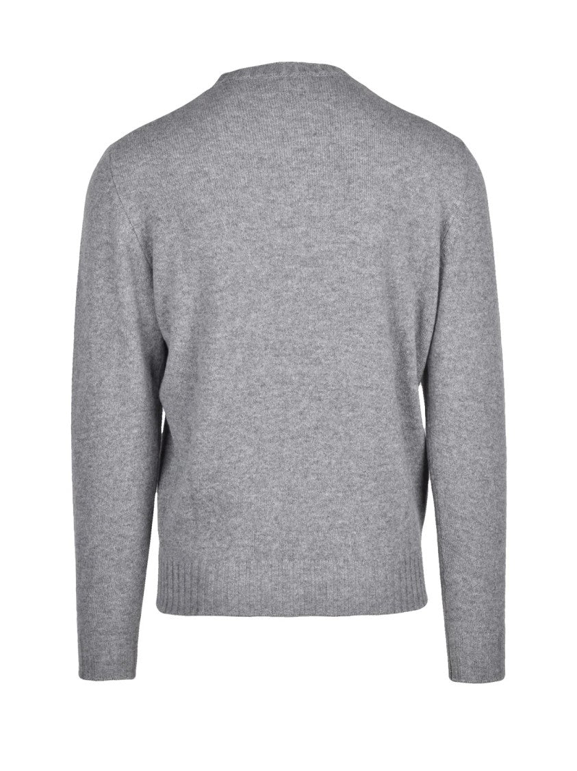 Filippo De Laurentiis Crew Neck Wool And Cashmere Sweater With Fine Knit Texture