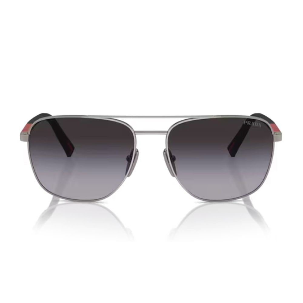 Prada Linea Rossa Ps 54Zs Gunmetal Pilot Sunglasses