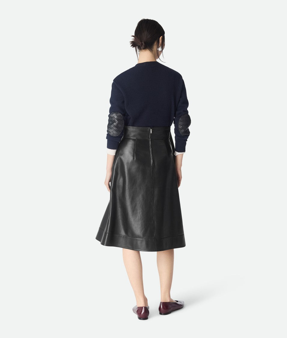 Bottega Veneta Wrap Design Black Skirt