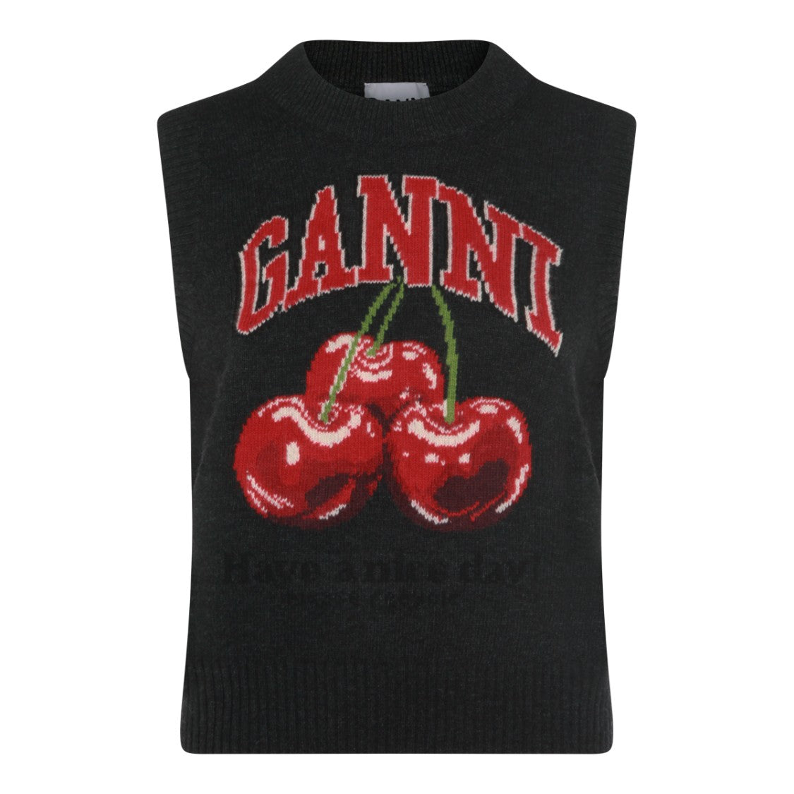 Ganni Black Wool Blend Knitwear