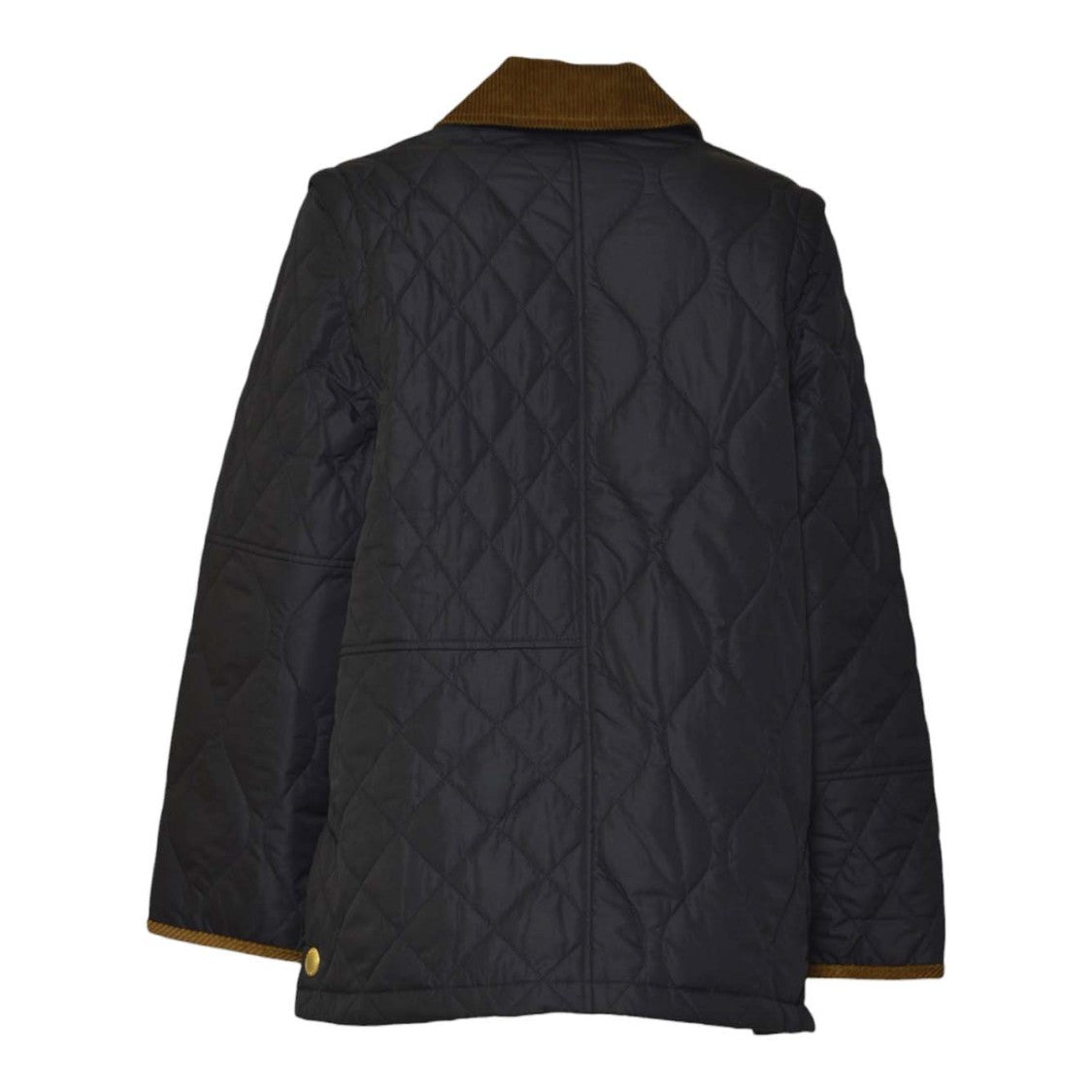 Barbour Quilted Jacket With Diamond Pattern And Corduroy Accents