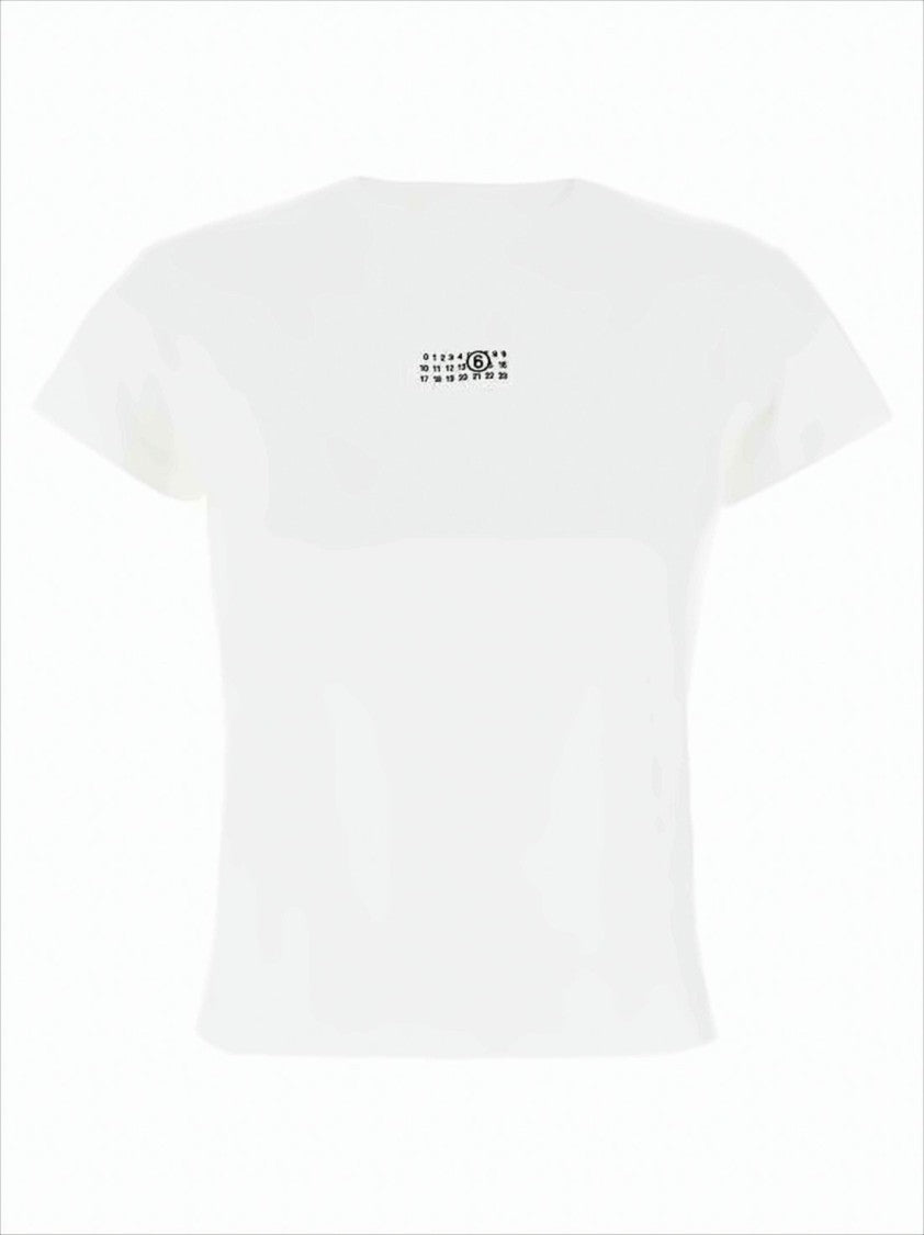 Mm6 By Maison Margiela Short-Sleeved Cotton T-Shirt With Signature Patch