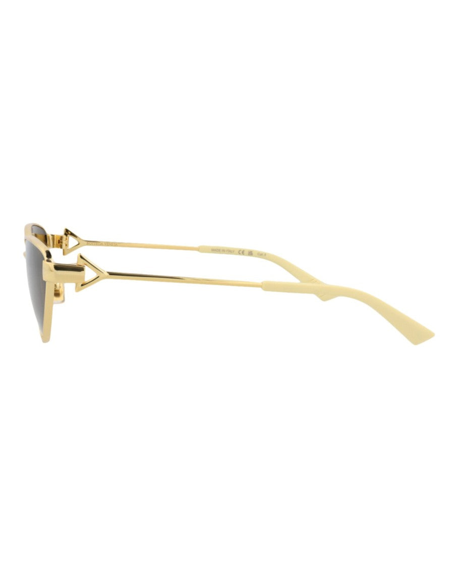 Bottega Veneta Cat Eye-Frame Metal Sunglasses With Cutout Accents
