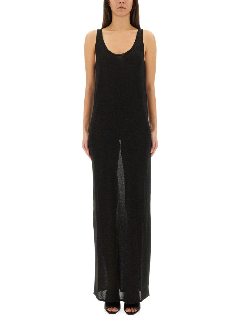 Saint Laurent Floor-Length Lurex Knit Dress
