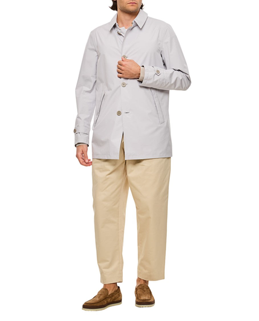 Herno Pearl Gray Laminar Waterproof Casual Jacket