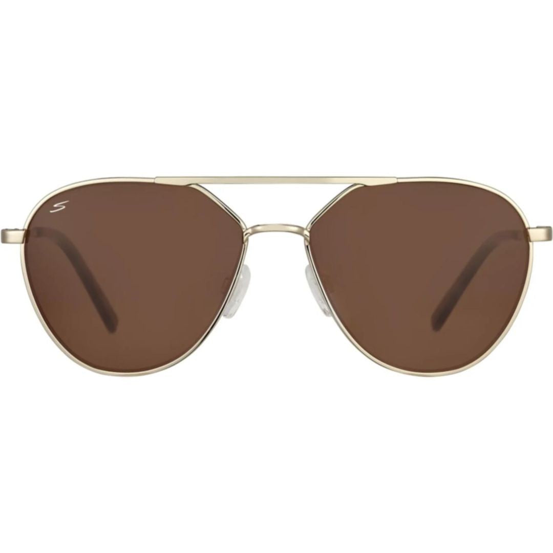 Serengeti Odell Aviator Sunglasses With Metallic Gold Frame