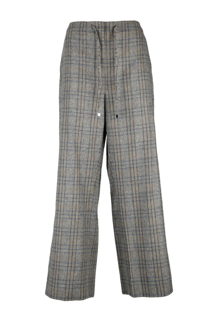 Max Mara Wide Leg Trousers In Wool And Cashmere - Beige/Brown
