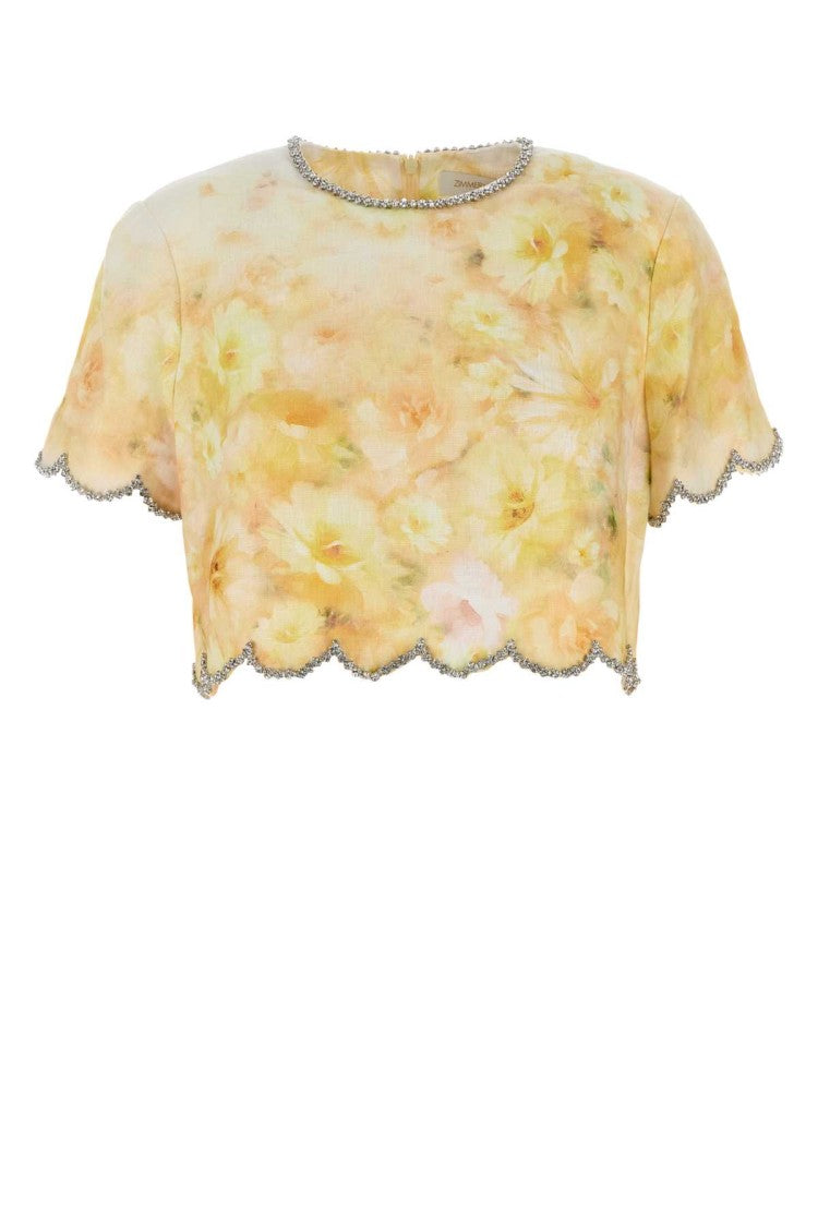 Zimmermann Printed Linen Crush Top