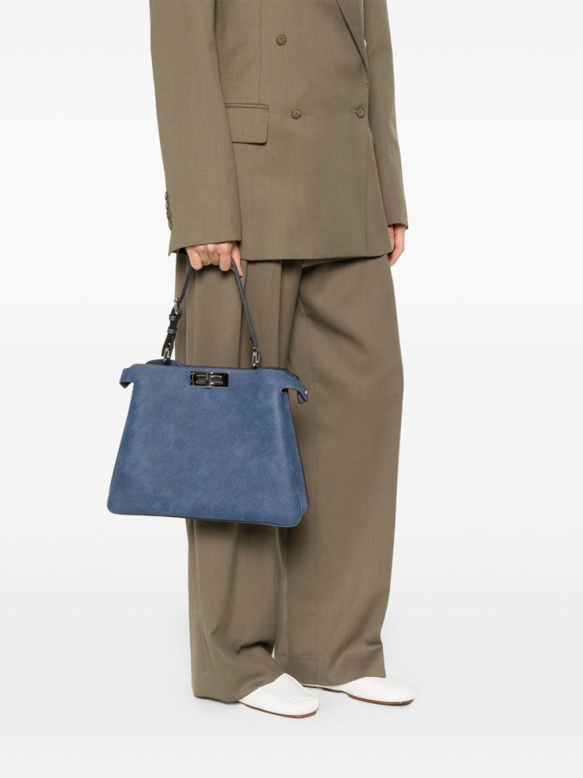 Fendi Peekaboo Soft Medium Handbag With Palladium-Finish Clasp
