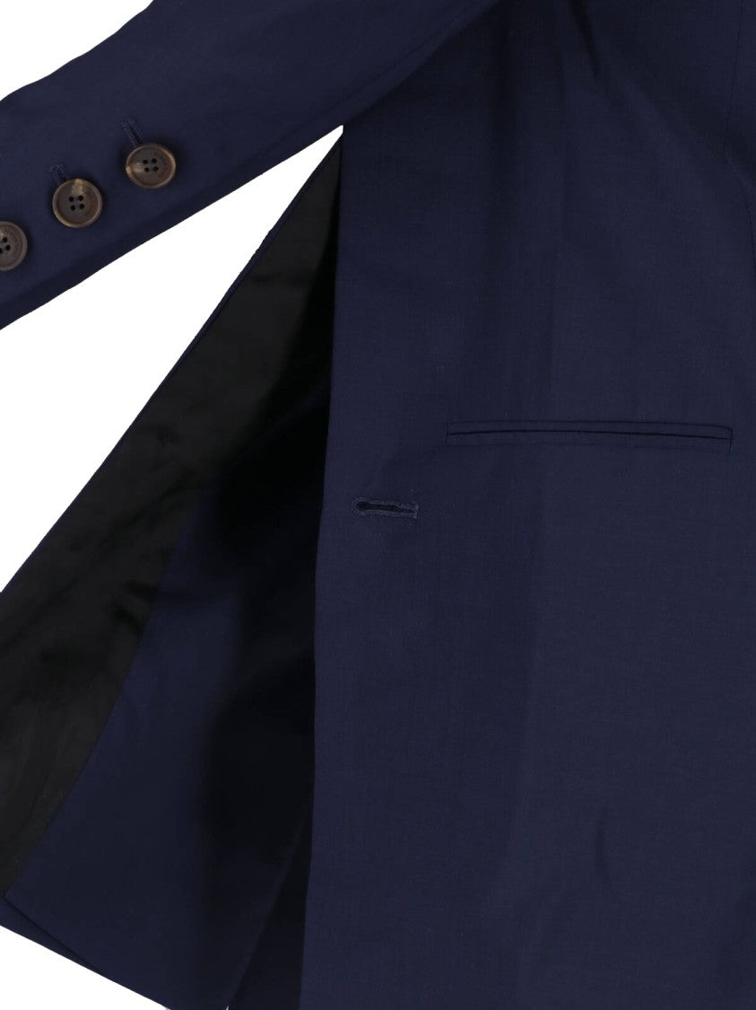 Eudon Choi Navy Blue Beatrice Double-Breasted Wool Blazer