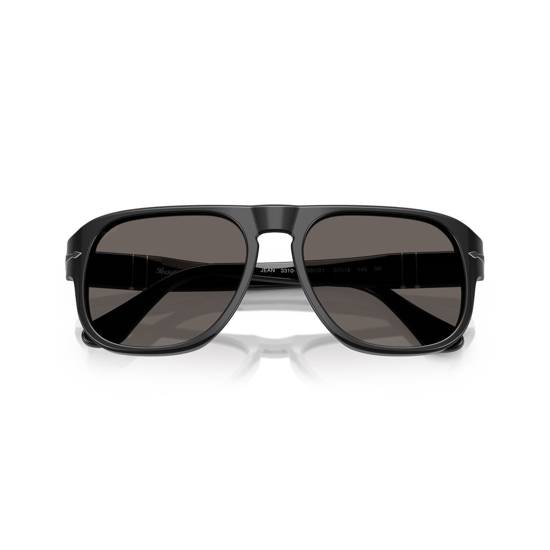 Persol 0Po3310s Bold Rectangular Acetate Sunglasses With Refined Silver Detailing