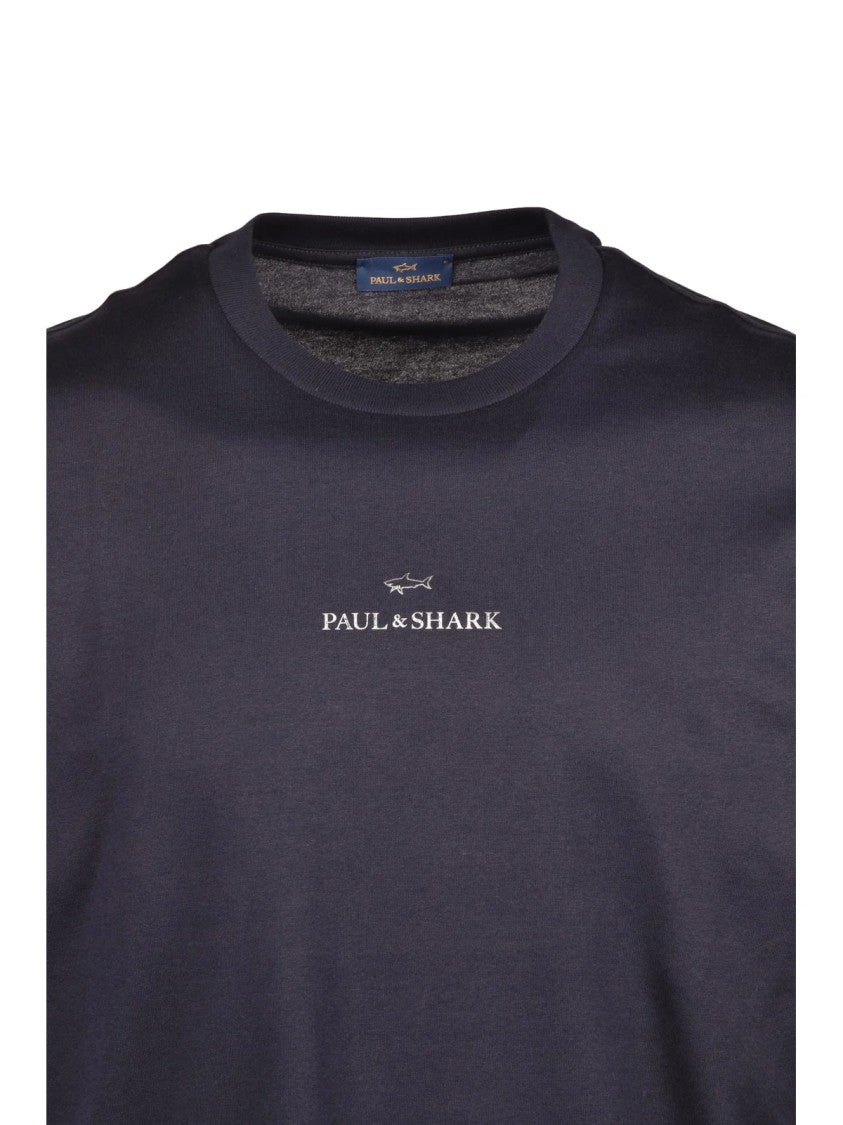 Paul & Shark Cotton T-Shirt With Classic Crew Neckline And Subtle Branding