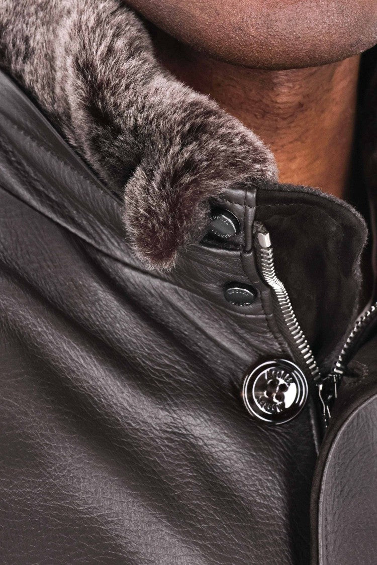Moorer Cleros-P1 Goatskin Bomber Jacket
