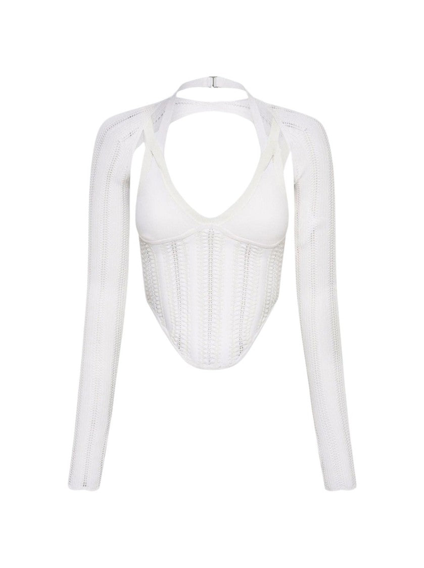 Dion Lee Snakeskin Column Corset Top