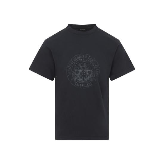 Balenciaga Short-Sleeve Black T-Shirt With Subtle Emblem