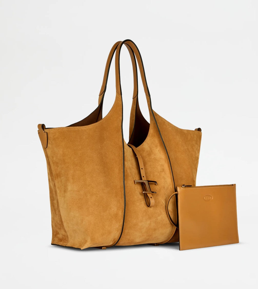 Tod's Refined Suede Leather Shopping Bag