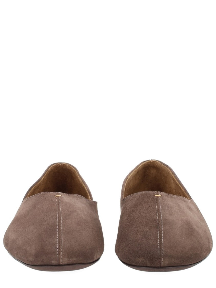 Khaite Brown Pointed Calf Leather Flats