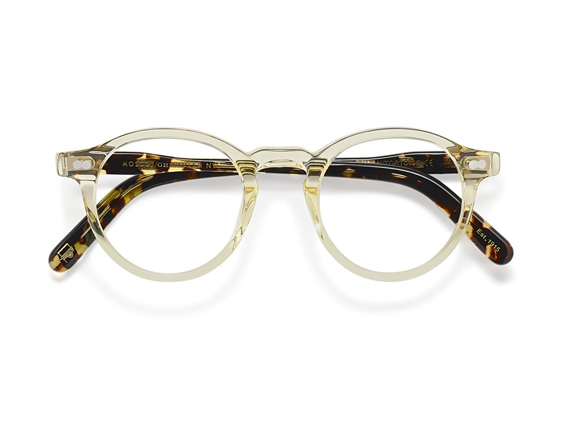 Moscot Tortoiseshell Or-Mil-O Round Acetate Eyeglasses