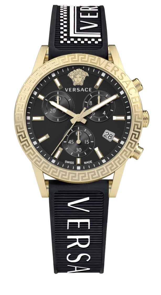 Versace Chronograph Women's Versace Watch With Gold-Tone Stainless Steel Case