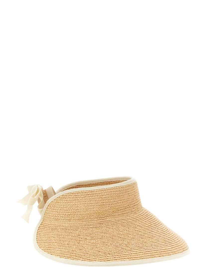 Helen Kaminski Natural Mai Woven Raffia Visor Hat