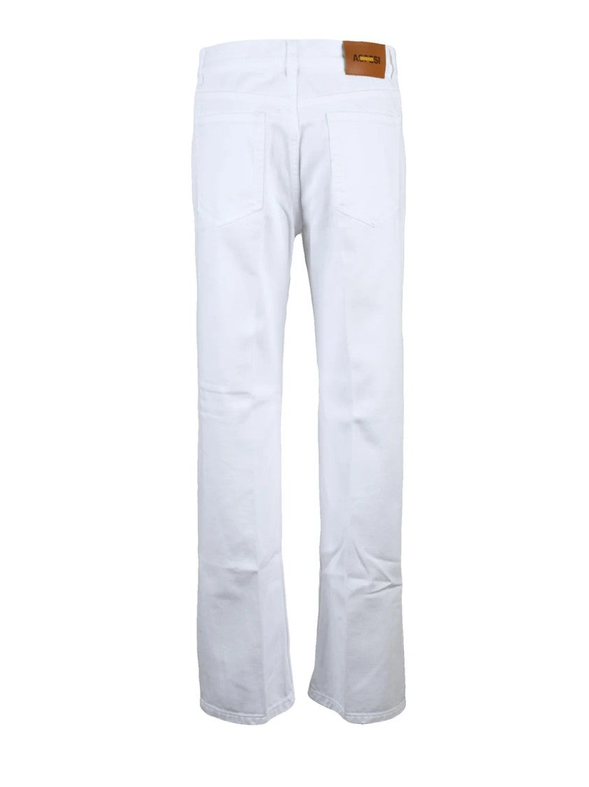 Aspesi White Cotton Jeans