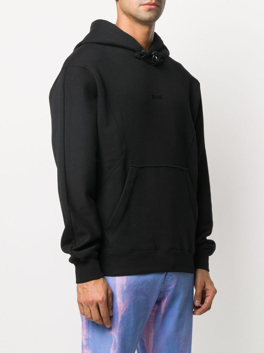 Msgm Black Felpa Con Cappuccio Hoodie