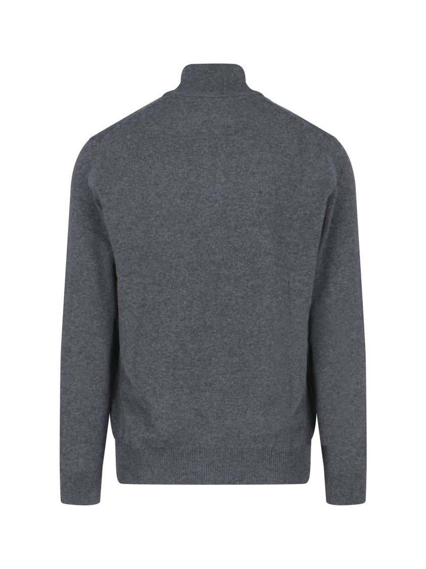 Polo Ralph Lauren Logo Zip Sweater – Gray