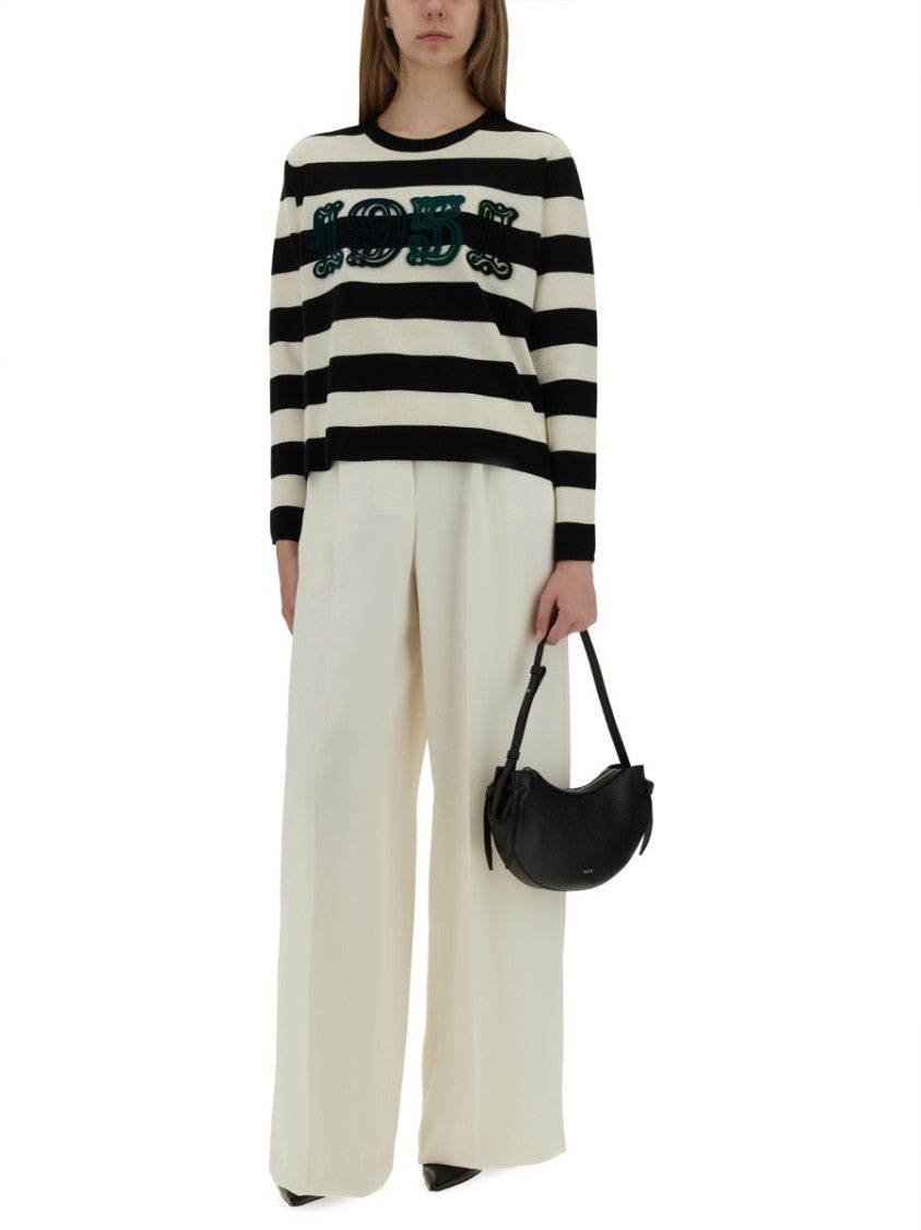 Max Mara High-Waisted Wide-Leg Pants With Minimalist Design
