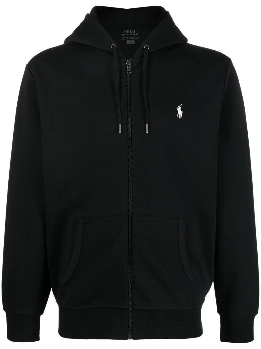 Polo Ralph Lauren Black Zip-Up Hoodie With Spacious Hood