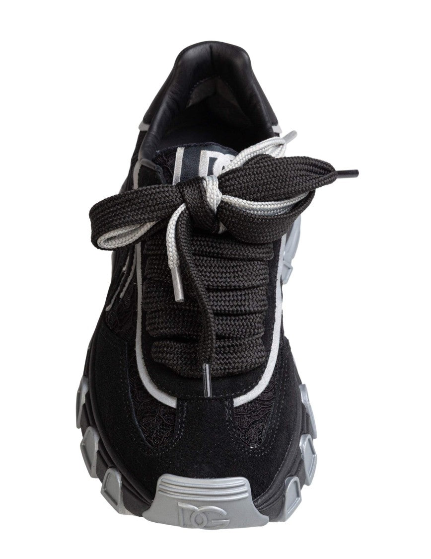 Dolce & Gabbana Country Lace Sneaker In Black