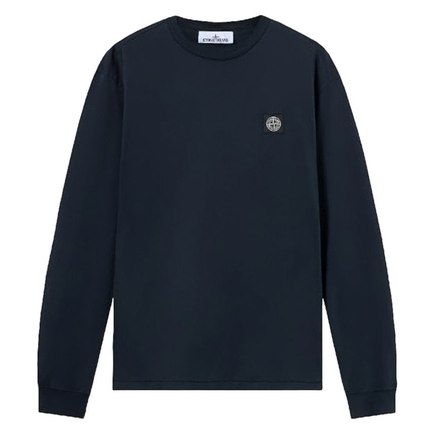Stone Island Long-Sleeve Black T-Shirt With Minimalist Design