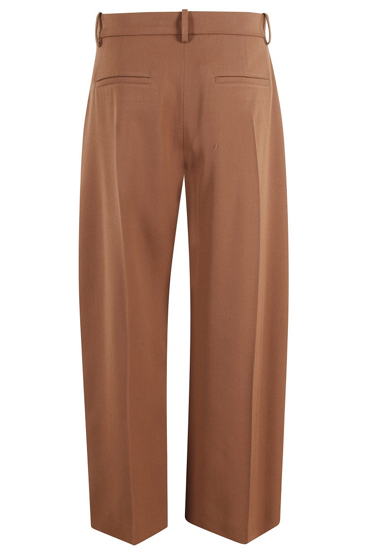 Marni Tailored Brown Pants With Front Pleats